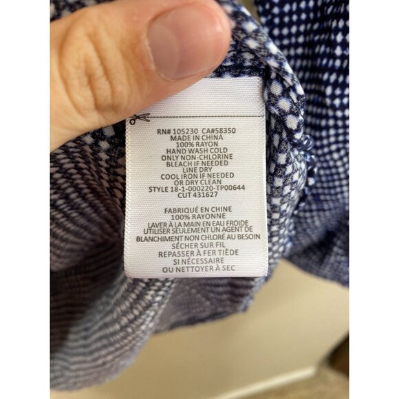 Joie Blue Long Sleeve Womans Blouse Small‎ Rayon Top - Picture 4 of 5